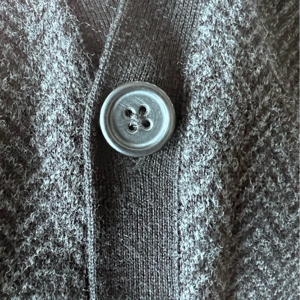Banana Republic Black Merino button up sweater size Large - Picture 3 of 6